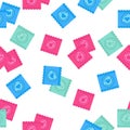 Seamless pattern paired condom package Royalty Free Stock Photo