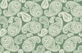 Seamless pattern with Paisley motifs in 2 colors