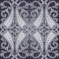 Seamless pattern with paisley Traditional oriental filigree ornament. Royalty Free Stock Photo