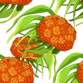 Seamless pattern pandan is an exotic fruit of Thailand. vector i