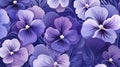 Seamless pattern with pansy flowers. Floral background Royalty Free Stock Photo