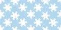 Seamless pattern for paper, clothing material, bedding, wallpapers, for children. White snowflakes on a blue background.