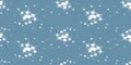 Seamless pattern for paper, clothing material, bedding, wallpapers. White stars on a blue background.