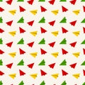Seamless pattern with paper plane.