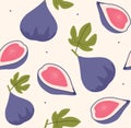 Seamless pattern with passion fruit vector concept Royalty Free Stock Photo