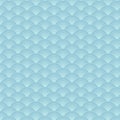 Seamless pattern pastel blue wave Japanese style. Fish scales background. Illustration flat art design Royalty Free Stock Photo