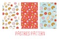 Seamless pattern of pastries