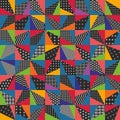 Seamless pattern in patchwork style. Vector graphics Royalty Free Stock Photo