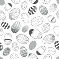 Pattern with different easter eggs