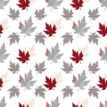 Seamless pattern with patterned leaves