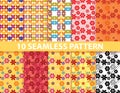 10 seamless pattern Royalty Free Stock Photo