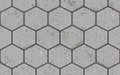 Seamless pattern of pavement with hexagon textured concrete bricks Royalty Free Stock Photo