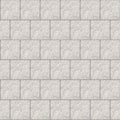 Seamless pattern of pavement with interlocking textured bricks. Top view. Outdoor concrete slab brick wall. Cobblestone footpath Royalty Free Stock Photo