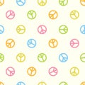 Seamless pattern - peace symbol Royalty Free Stock Photo
