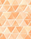Seamless Pattern of Peach-Colored Glossy Triangles Royalty Free Stock Photo