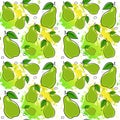 Seamless Pattern Pears Fruits Summer Ornament Background Royalty Free Stock Photo