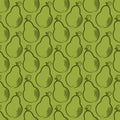 Seamless pattern, pears, hand drawing, vector Royalty Free Stock Photo