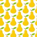 Seamless pattern with pears. Perfect for wallpapers, pattern fills, web page backgrounds, surface textures, textile