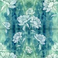 Seamless pattern. Peonies - flowers and leaves. Watercolor background image - decorative composition..Use printed materials,