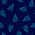 Seamless pattern with peppermint Mentha piperita Royalty Free Stock Photo