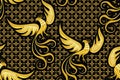 Seamless pattern with phoenix vector Illustration Royalty Free Stock Photo