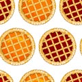 Seamless pattern with pies. The theme of autumn and thanksgiving Royalty Free Stock Photo