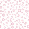 Seamless pattern, piggy art background design for fabric and decor