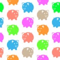 Seamless pattern with piggy