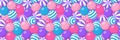 Seamless pattern with pile of striped balls