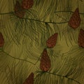 Seamless pattern with pine tree Royalty Free Stock Photo