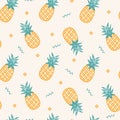 Seamless pattern pineapples freshness