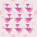 Seamless pattern with pink bird Royalty Free Stock Photo
