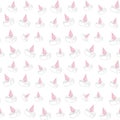 Seamless pattern of pink burning scented candles on a white background. Continuous one line drawing. Ideal for print