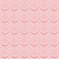 Seamless pattern of pink fabric lace ribbons. Royalty Free Stock Photo