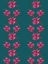 Seamless pattern with pink flowers