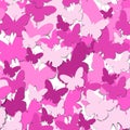 Seamless Pattern With Pink Paper Butterfly Ornament Background Happy Women Day Concept Royalty Free Stock Photo