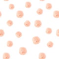 seamless pattern of pink pastel rose watercolor for isolate whit