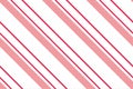 Seamless pattern. Pink-red Stripes on white background. Striped diagonal pattern For printing on fabric, paper, wrapping Royalty Free Stock Photo