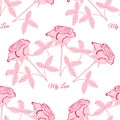 Seamless pattern with pink rose1-03