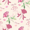 Seamless pattern with pink rose1-04_ÃÂÃÂ½ÃÂÃÂ°ÃâÃâ¡