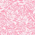 Seamless pattern with pink roses. Fashion natural background