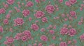 Seamless pattern with pink roses on a green background. Cute watercolor floral seamless pattern. Floral illustration. Botanical Royalty Free Stock Photo