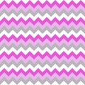 Seamless pattern with pink, white, gray zigzag.