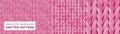 Seamless pattern with pink wool knit for website background, wallpaper, webpage backdrop, design. Knitted texture woolen
