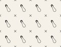 Seamless pattern with pins, vector, tailoring.