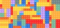 Seamless pattern with plastic toy blocks Royalty Free Stock Photo