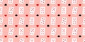 Seamless pattern with playing cards. Pink background. Alice in wonderland theme. Casino. Gambling Royalty Free Stock Photo