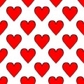 Seamless pattern playing cards suit hearts vector illustration Royalty Free Stock Photo