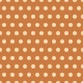 Seamless pattern polka dots on brown color background. For desktop wallpaper, web design, cards, invitations vector illustration Royalty Free Stock Photo