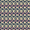 Seamless pattern of polygonal shapes and crossed lines